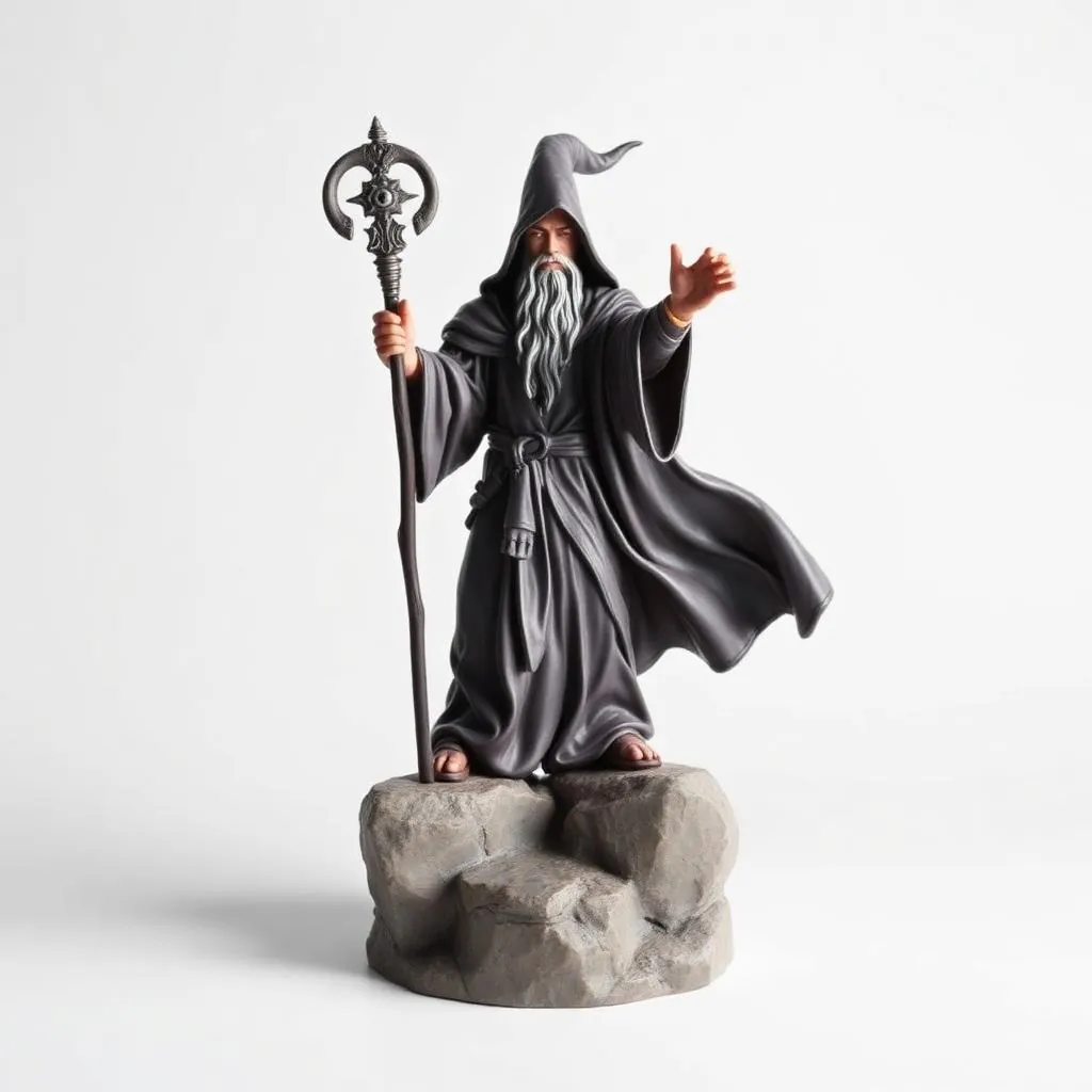 Wizard Tabletop Miniature — custom 3D printed by 3D Printopia Verse